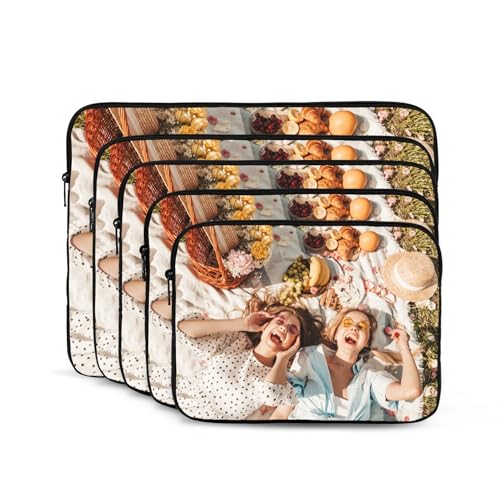Custom Laptop Sleeve Bag Personalized Laptop Case Add Photo Logo Text Carrying Briefcase Protective Case Computer Notebook Bag (10 inch) - size: 10 inch