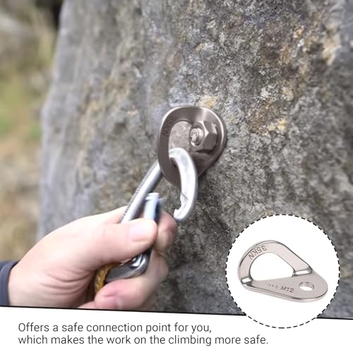 Climbing Bolt Hanger - Stainless Steel Rock Climbing Anchor Bolt Outdoor Gear Rescue Hammock Installation, Fits for Bolt, 2PCS - size: 35KN, style: M12