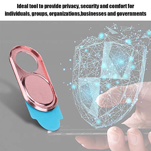 Zopsc Webcam Cover, Ultra Thin Metal Privacy Slider | Anti Hacking Lens Protector for Laptops, Tablet Privacy Slide for Smartphones, 3 Pack Mixed Black Silver - color: pink