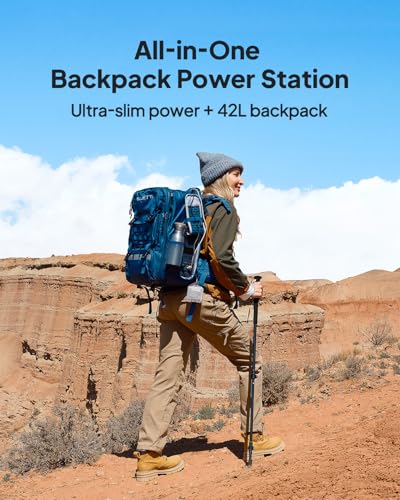 BLUETTI Solar Backpack Power Station Handsfree 1 with 60W Solar Panel Included, 268.8Wh 300W LiFePO4 Solar Generator with a 42L Backpack, All in One Solar Power System for Hiking, Photography, Travel - style: BLUETTI Handsfree 1+60W Solar Panel