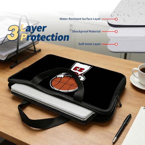 Laptop Bag 17 Inch,Resistant Shockproof Laptop Sleeve Case Protective Cover Carrying Case with Handle Compatible for HP Dell Lenovo Acer Asus Notebook Computer,Basketball Player - color: Basketball player, size: 17-17.3 in