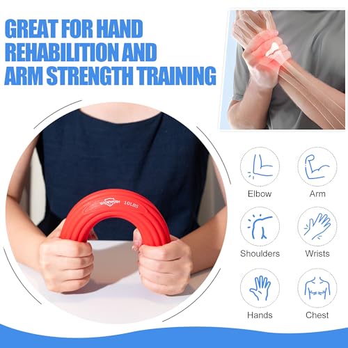 DICYWUDI Flex Therapy Bar and Grip Strength Trainers set, Physical Therapy & Resistance Bar for Golfers Elbow, Tendinitis, Wrist,Forearms Pain, Improve Grip Strength and Relieve Pain - color: Yellow/Red/Black/Blue