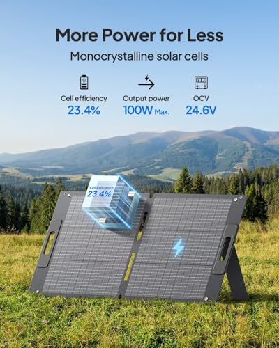BLUETTI Solar Generator Handsfree 1 with 100W 268Wh Portable Power Station | 300W AC Outlet, Solar Generator with a 42L Backpack, All in One Solar Power System for Hiking, Photography, Travel - style: BLUETTI Handsfree1+100W Solar Panel