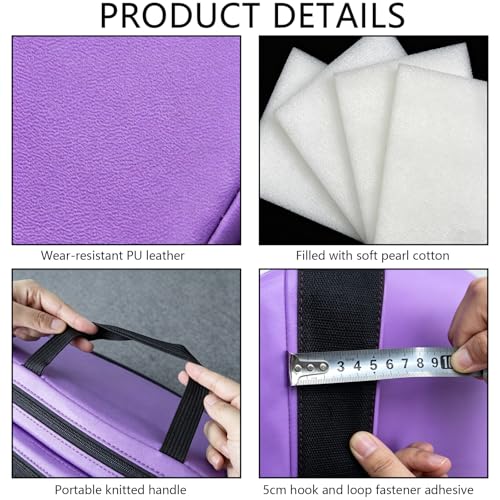 Foldable Pole Crash Mat, Pole Dance Mat, Anti-Collision Cushioned PU Leather Mat for Yoga, Gymnastics, Pole Dancing Blue 2" Tx4.9'W