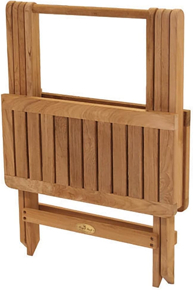 3-Piece Teak Patio Conversation Set with Sun Bed Loungers & 20-Inch Square Folding Picnic Table (P143NA), Navy Sun Bed Cushions