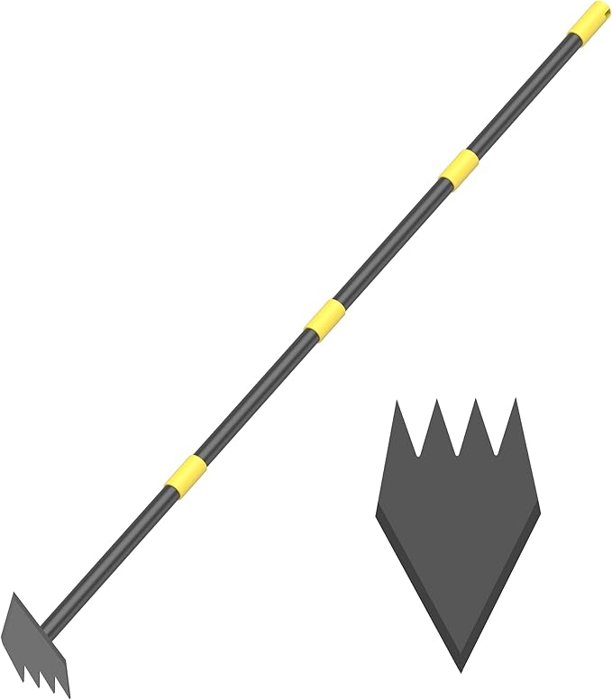 Dual Headed Hoe Garden Tool, Hoe Cultivator Gardening Tool, 17-59" Adjustable Long Handle Heavy Duty Scuffle Hoe with Rake Tiller Cultivator for Weeding, Digging, Loosening Soil, Sowing