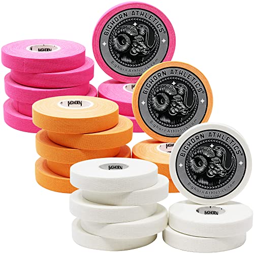 Bighorn Athletics Jiu-Jitsu Finger Tape, 0.5-Inch x 45-feet, 24 Rolls, Pink, Orange & White