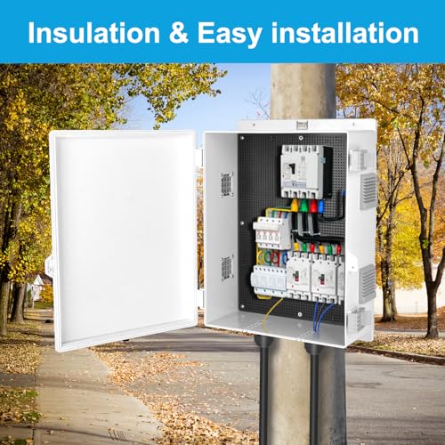 Electrical Junction Box, Outdoor Water Resistant Nema Enclosure, Ventilated ABS Plastic WiFi Project Box with Internal Mounting Panel & Hinged Cover 18.1" Lx 12.6" Wx 6.3" H - size: 18.1"L x 12.6"W x 6.3"H