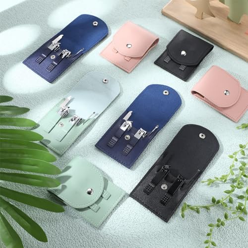 Geosar 12 Sets Manicure Gifts Bulk Nail Clippers Pedicure Kit Stainless Steel Professional Pedicure Grooming Kits Nail Care Tools with Travel Case for Women Men Hand Foot Birthday(Multi Colors) - color: Multi Colors