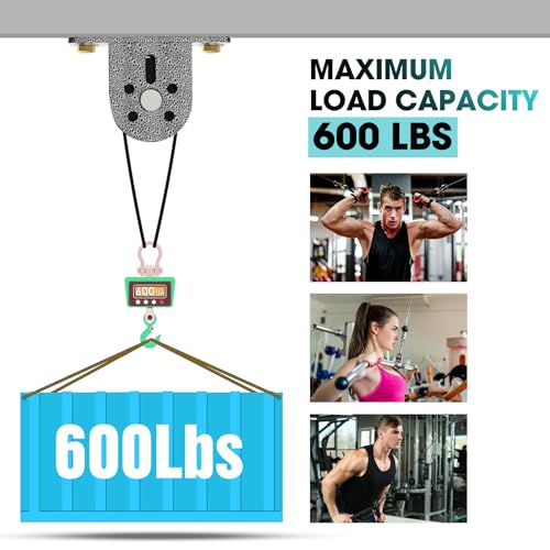 Cable Rope Bearing Pulley Wheel, Wall-Mounted Fixed Pulley Weight System for Home Gym, Weightlifting, DIY Fitness Equipment, Ceiling Mount Accessories - color: Grey-2pcs