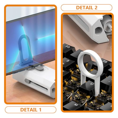 Multifunctional Cleaning Kit for Headset and Laptop with Keyboard Screen Brush, Microfiber Cloth, and Sponge Convenient Electronic Device Cleaning Tool to Prolong Device Lifespan