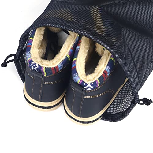 Gloppie Shoe Bags for Travel, (2-Pack) Shoe Storage Bag with Drawstring, Packing Organizer for Sneakers, Gym, Luggage, Closet, Weekender Overnight Travel Essentials