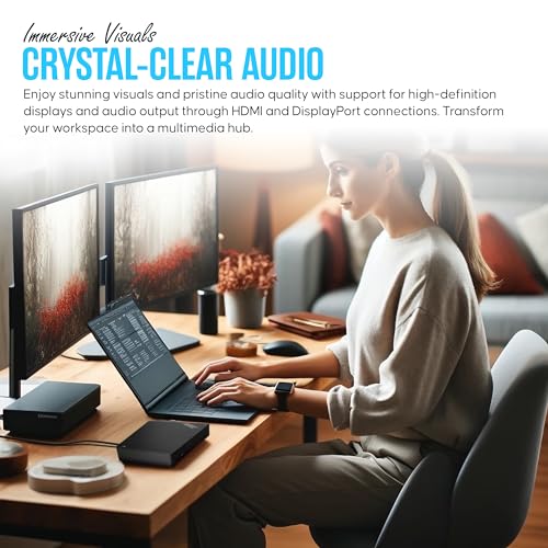 40AF0135US Lenovo Docking Station Dual Monitor - ThinkPad Dock USB-C, USB-A | Dual Monitor Support – Connect multiple displays with 135W Adap TER, HDMI & DisplayPort outputs