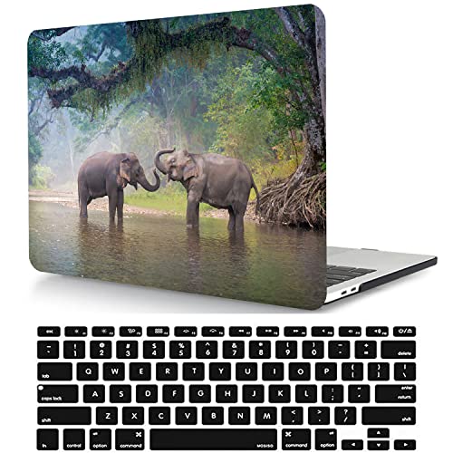 Elephant MacBook Air 13 inch Case - Plastic Hard Shell Cover & Keyboard Skin - Compatible with 2017-2010 Models A1466 A1369 - color: CH59 Elephant, size: Air 13" 2010-2017(A1369/A1466)