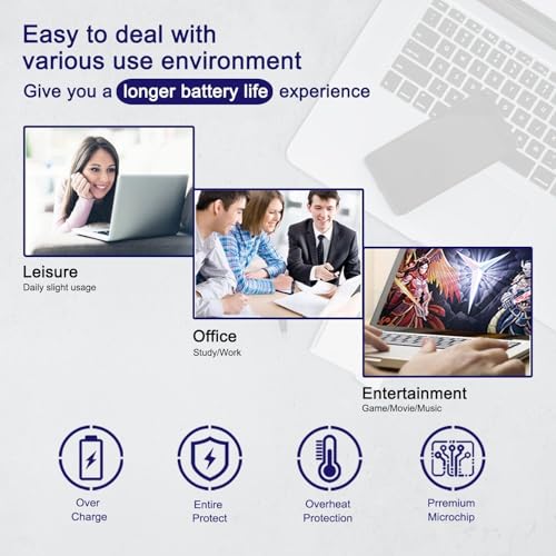 BN03XL L77034-005 Laptop Battery Replacement for HP Envy 13 13-ba 13-AR 13-AY Envy X360 15 2020 15-ED 15M-EE 15M-EE0013DX 15M-EE0023DX Series Notebook HSTNN-DB9N L73965-271 L76985-271 51Wh - size: 8.8*5.3*1.41 inches BN03XL-x