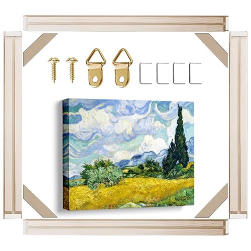 Canvas Stretcher Bars 10x16 Inch Frame Kit, Available in 25+ size Wood Stretcher Bars for Home and Office, Gallery Wrap Wall Arts Supply for Oil Painting, Poster, Picture & Paint by Numbers - size: 10"x16"