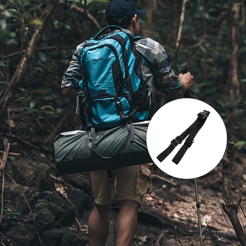 2pcs Thickened Nylon Bundle Straps with Buckle Adjustable Securing Webbing Rope for Tent, Backpack, Yoga Mat, Heavy Duty Fixed Tie Down Utility Straps