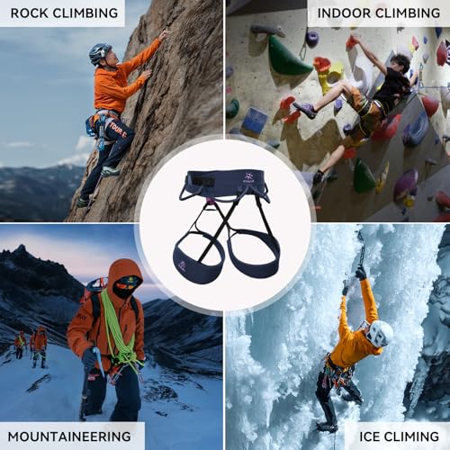 KAILAS Airo Rock Climbing Harness Men Roofing Harnesses Rescue Mountaineering Safety Belt Women Comfortable Lightweight - color: Navy Blue, size: Small