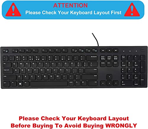 Keyboard Cover Skin for Dell KM636 KB216 KB216t KB216d KB216p Wired & Wireless Keyboard, Dell Optiplex 5250 3050 3240 5460 7450 7050, Dell Inspiron Desktop 24" 27" 5400 5490 7700 7790 3475 3670 3477 - color: MInt Green
