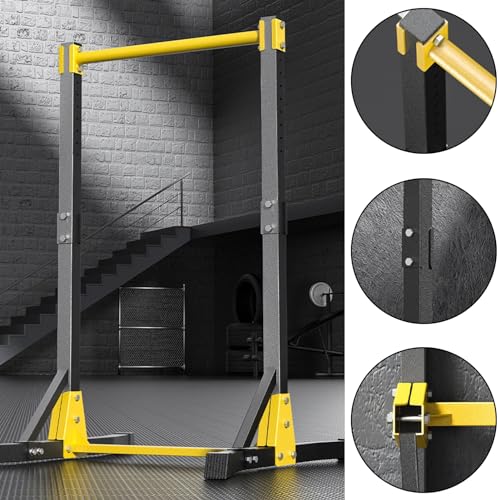 Pull Up Station, 11-Level Height Adjustable Pull Up Bar Stand, Free Standing Pull Up Bar for Home Gym Multi-Function Strength Training Pull Up Dip Station, Power Tower