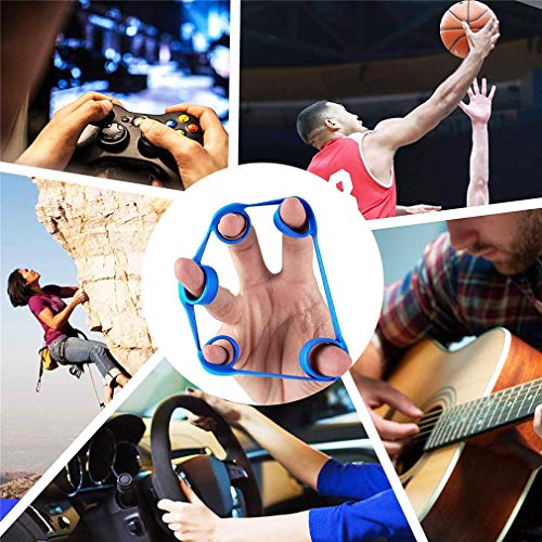 3PCS Finger Stretcher Resistance Bands Strength Trainer for Forearm Exercise Guitar Finger Strengtheners Rock Climbing 6.6 8.8 11 Pounds - color: Style 1-2
