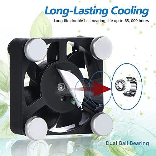 Dual 40mm USB Fan with 3 Speeds Adjustable 5V PC Fan Mini Case Fan Quiet Computer Fan Compatible for PC, TV Box, Router, Xbox, Playstation - style: USB 40MM Dual Fan