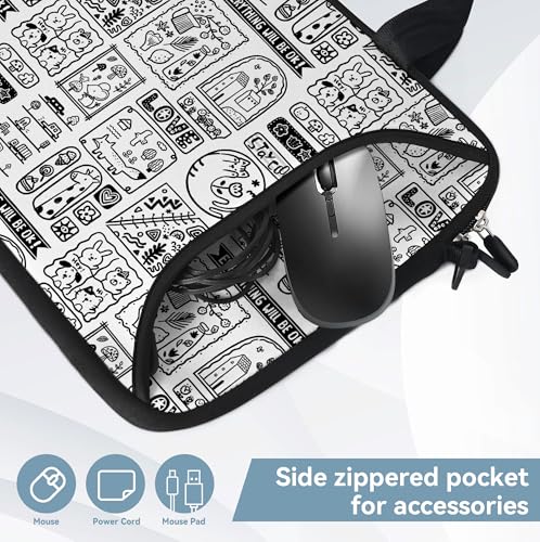 10 inch Messenger Bag Carrying Case with Handle Accessory Pocket Fits 7 to 10-Inch Laptops/Notebook/Kids Tablet (7-10.2 inch, Animal Cartoon) - color: Animal Cartoon, size: 7-10.2 inch