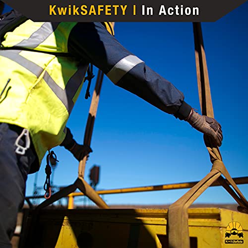 KwikSafety - Charlotte, NC - Mighty Sumo 1”x 30’ Poly Web Sling Lifting Strap Construction ASME OSHA / 3200lbs Vertical 2550lbs Choker 6400lbs Basket/Rigging Moving Towing Hoisting Gear - size: 1"x30' | 3200 lbs