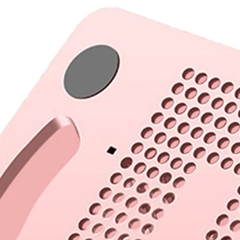 SUNGOOYUE Laptop Stand, 8 Angle Adjustable Foldable 360 Degree Rotating with Hollow Design for Office Home Classroom, Ergonomic Non Slip PP ABS Silicone Material (Pink) - color: Pink