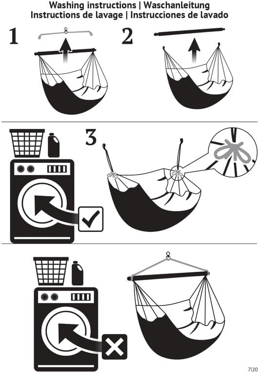 LA SIESTA® - Medium Basic Domingo Hammock Swing Chair - Weather & Tear Resistant Hanging Hammock Chair - Indoor Outdoor Hammock Chair Swing - Patio Porch Bedroom Hanging Chair - Max 250 Lbs, Sea Salt