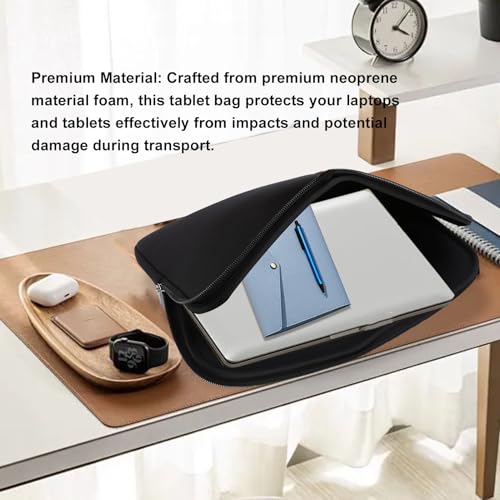Basic Laptop Sleeve, Water Proof Neoprene Tablet Sleeve Carrying Bag Protective Cover Zippered Top Opening for Travel Business and Academic Use (14 Inch) - size: 14 Inch