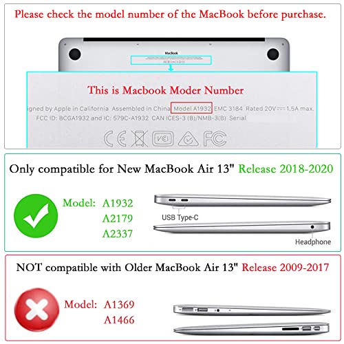LanBaiLan Compatible with MacBook Air 13 inch Case M5 2026 M4 2025 M3 M2 2024-2022 A3449 A3240 A3113 A2681, 13.6 Plastic Hard Shell Case & Keyboard Cover, Engraved Floral - color: Engraved Floral