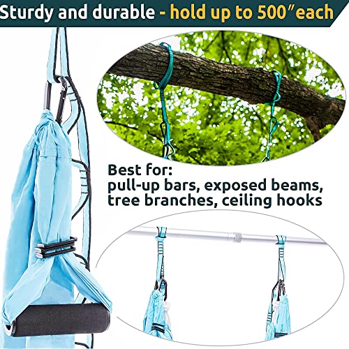 2Pcs Adjustable Anti-Gravity Chrysanthemum Swing Flying Stretch Belt Rope Climbing Daisy Chains Extension Yoga Belt Hanging - color: Grey, size: 1.5M