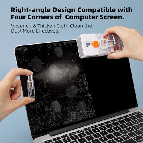Ordilend Screen Cleaner Refill Kit for Keyboard Cleaning Kit Laptop Cleaner | Streak-Free Spray, for Computer, Phone, Pad, Includes Microfiber Cloth, 60ML