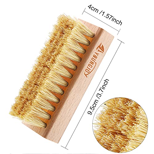 YoungJoy Sneaker Cleaning Brush Shoes Shine Dauber Nylon/Horsehair/Boar Cleaner Brushes Crepe Applicators(Boar Bristle) - style: Boar Bristle