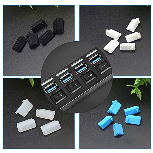 10PCS Universal Computer Anti Dust Stopper/Plug, General Laptops Soft Silicone Dustproof Cover, Notebook Laptop PC Computer Accessories, Anti-dust Stopper-USB3.0 Transparent Silicone - color: USB3.0 Transparent Silicone