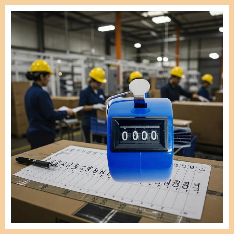 White Deer Hand Tally Counter 4 Digit Number Dual Clicker Golf Handy Convenient - color: orange