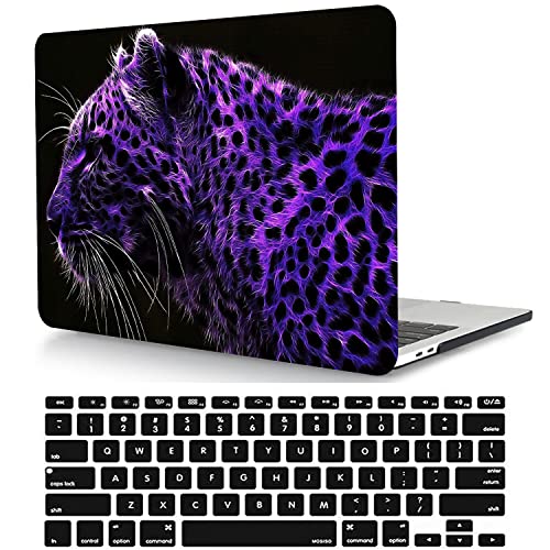 Laptop Case Compatible with MacBook Air 13 inch Case 2017 2016 2015 2014 2013 2012 2011 2010 Release Model A1466 A1369, Plastic Hard Shell Case Cover & Keyboard Cover Skin - Leopard - color: CH32 Leopard, size: Air 13" 2010-2017(A1369/A1466)