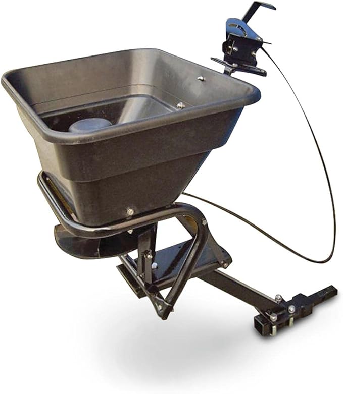 Guide Gear UTV/ATV Receiver Mount Broadcast Spreader Seeder, 80 Pound Capacity, Lawn and Garden Seed Spreaders, 12-Volt, with Rain Cover