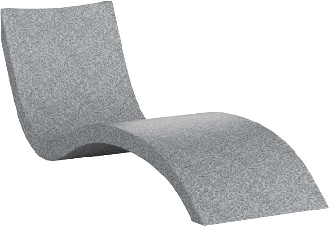 Ledge Lounger - Signature Chaise - Inside Pool & Sun Shelf Lounge Chair - Designed for Shallow Shelves Up to 9” - Compatible with All Pool Types - Poolside & Sun Deck Tanning - Set of 2 - Granite Grey