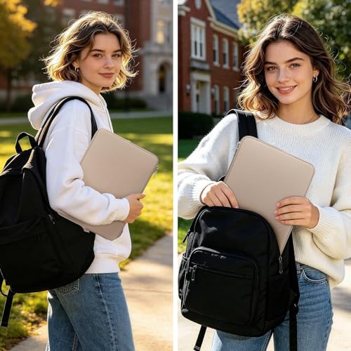 RAINYEAR 13 Inch Laptop Sleeve Case Padded Carrying Bag, Khaki | Slim Protective Soft Zipper Computer Cover for 13.3 inch MacBook Air/Pro M1 M2 M3 M4 M5 A3449 A3240 A3113 A2681 A2338 - color: Khaki, size: 13"