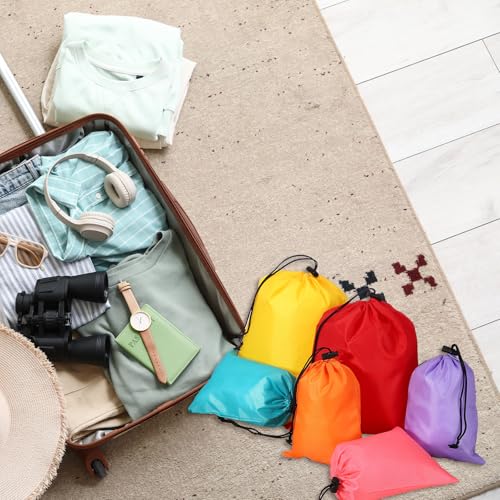 Drawstring Bag with Toggle, Stuff Sack String Waterproof Travel Storage Bags Cinch Stuff Pouch -Fitting for Yoga - color: Light Purple