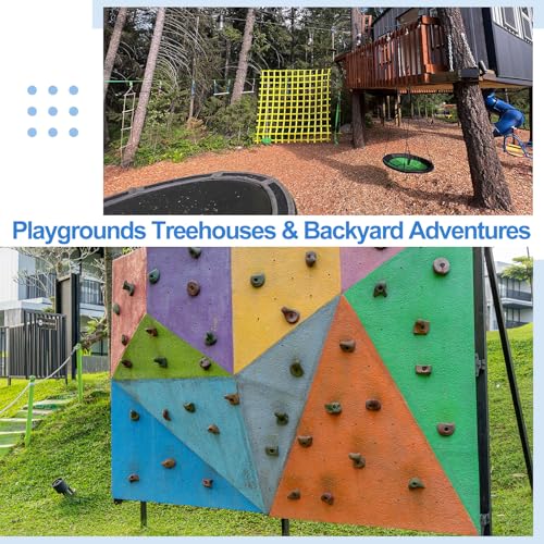 PATIKIL Rock Climbing Holds, Climbing Rock Wall Grips Play Set - color: Yellow, size: B-Large