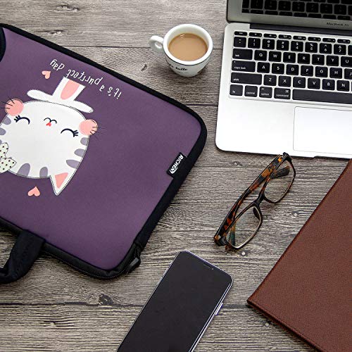 10 inch Messenger Bag Carrying Case Sleeve with Handle Accessory Pocket Fits 7 to 10-Inch Laptops/Notebook/ebooks/Kids Tablet/Pad (7-10.2 inch, Cute Cat) - color: Cute Cat, size: 7-10.2 inch