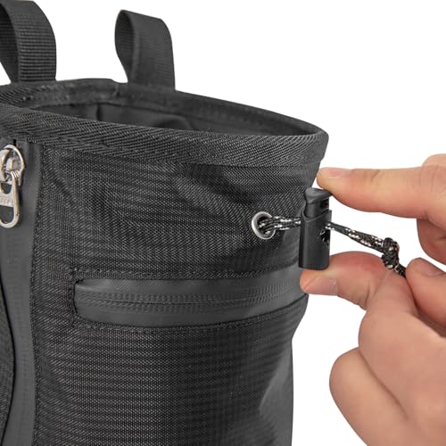 Rock Climbing Chalk Bag with Brush & Zippers Pockets Adjustable Bouldering Chalk Bag Bucket for Gym Climbing Gymnastic - color: A