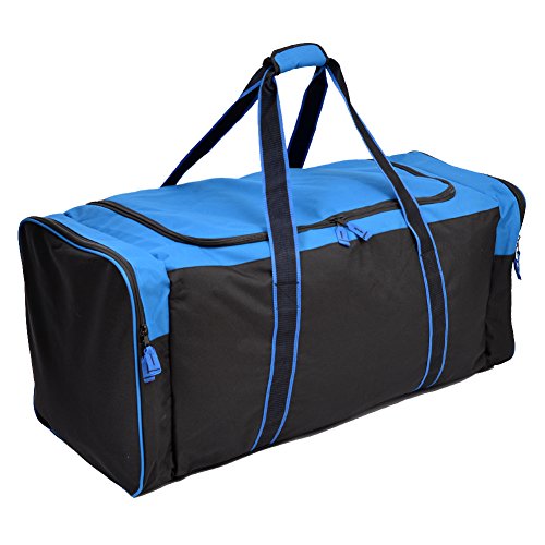 Jetstream Heavy Duty Multi Pocket Durable Sports Gym Equipment Travel Duffel Bag - color: XL 36" Blue, size: 36IN