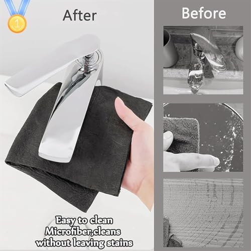 10 Pack Thickened Magic Cleaning Cloth for Stainless Steel, Thickened Dual-Sided Magic Cleaning Cloth, For Streak Free Cleaning, Glass, Windows, Kitchen Appliances, Reusable Absorbent Towels (5PC) - color: 5pc