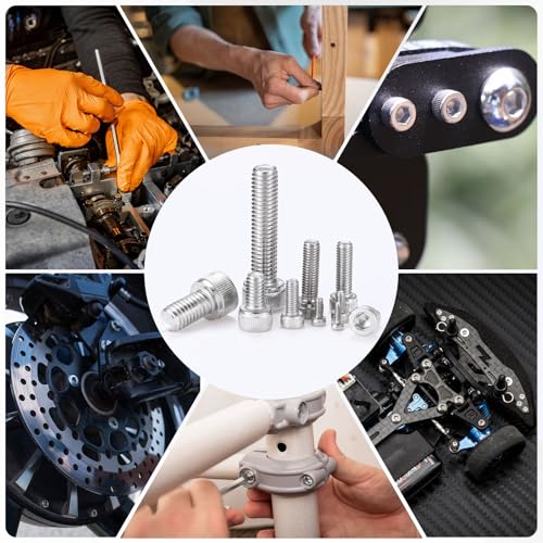 M METERXITY 20-Pack M3 x 45mm Socket Head Cap Screws, 304 Stainless Steel Hex Machine Bolts, Allen Socket Drive Screw with Hex Wrench for Repair/DIY, Fully Threaded Fasteners Kit [Silver] - size: M3 x 45mm