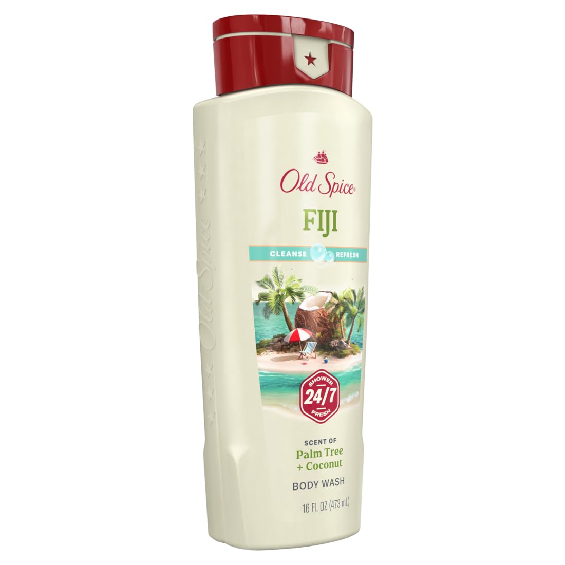 Old Spice Fresher Collection Men's Body Wash, Fiji, 16 Ounce (Pack of 2)