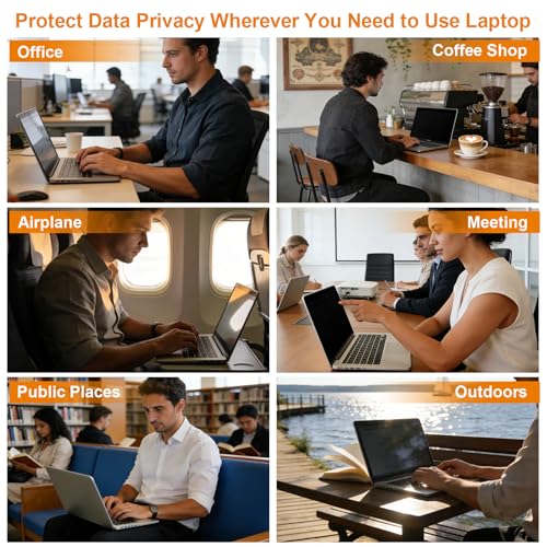 Laptop Privacy Screen 14 Inch 16:10 Display, Anti Glare Film Blue Light Filter Protector, Computer Privacy Screen Shield, Not for 14'' Laptops with 16:9 Aspect Ratio